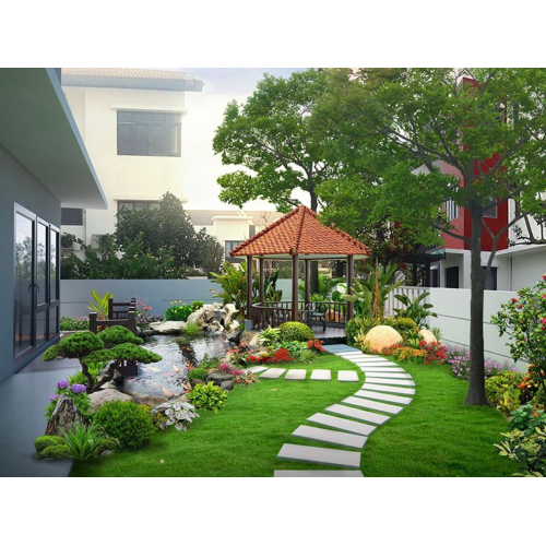 Vườn dành cho biệt thự đậm phong cách Việt – Mỹ